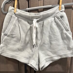 Aerie Gray Shorts with Elastic Waistband and Drawstring, size small, GUC